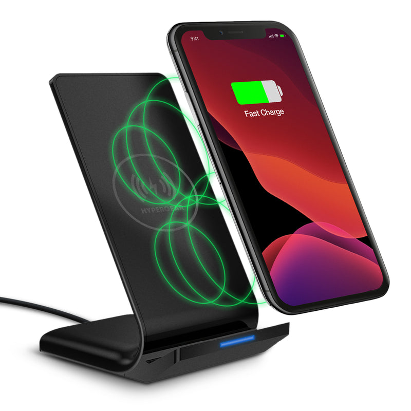 Picture of HyperGear 14519-HYP Wireless Fast Charging Stand with 60 deg Viewing Angle&#44; Black