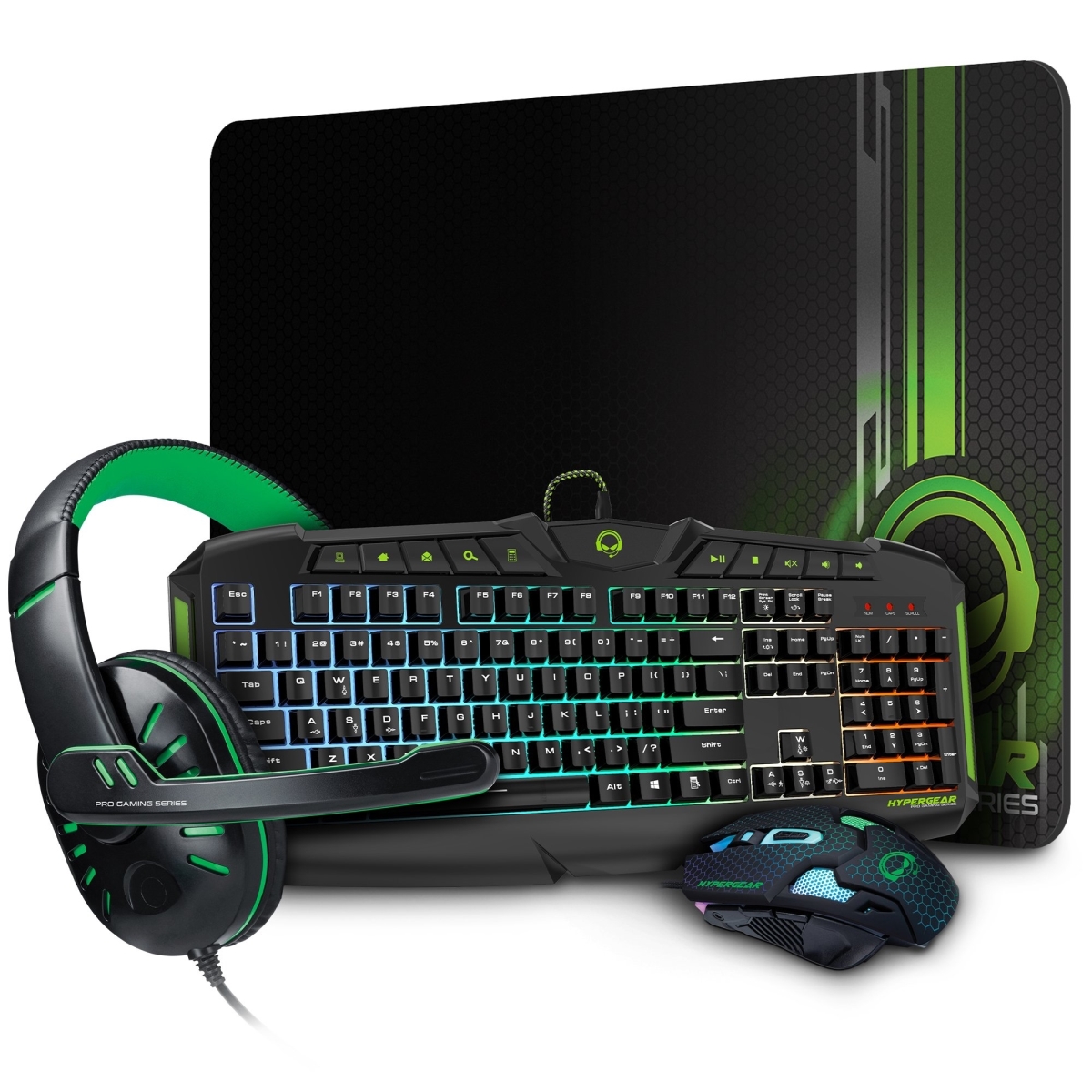 Picture of HyperGear 15447-HYP 4-in-1 Gaming Kit for 2021 Emerald Crocodile&#44; Green