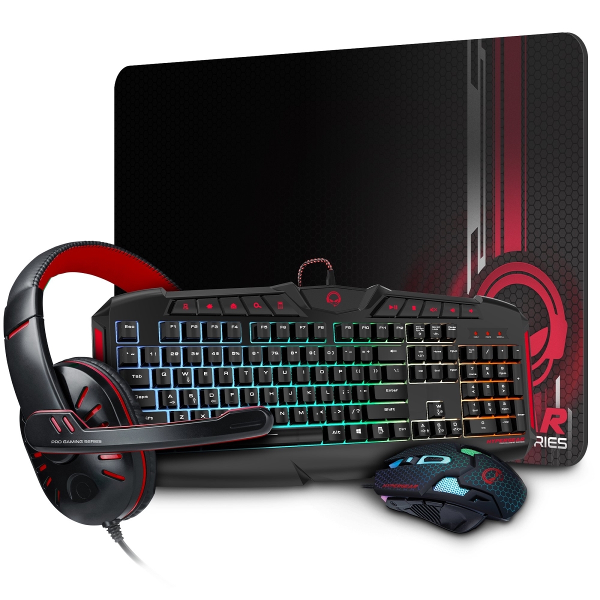 Picture of HyperGear 15459-HYP 4-in-1 Gaming Kit for 2021 Dragon&#44; Red