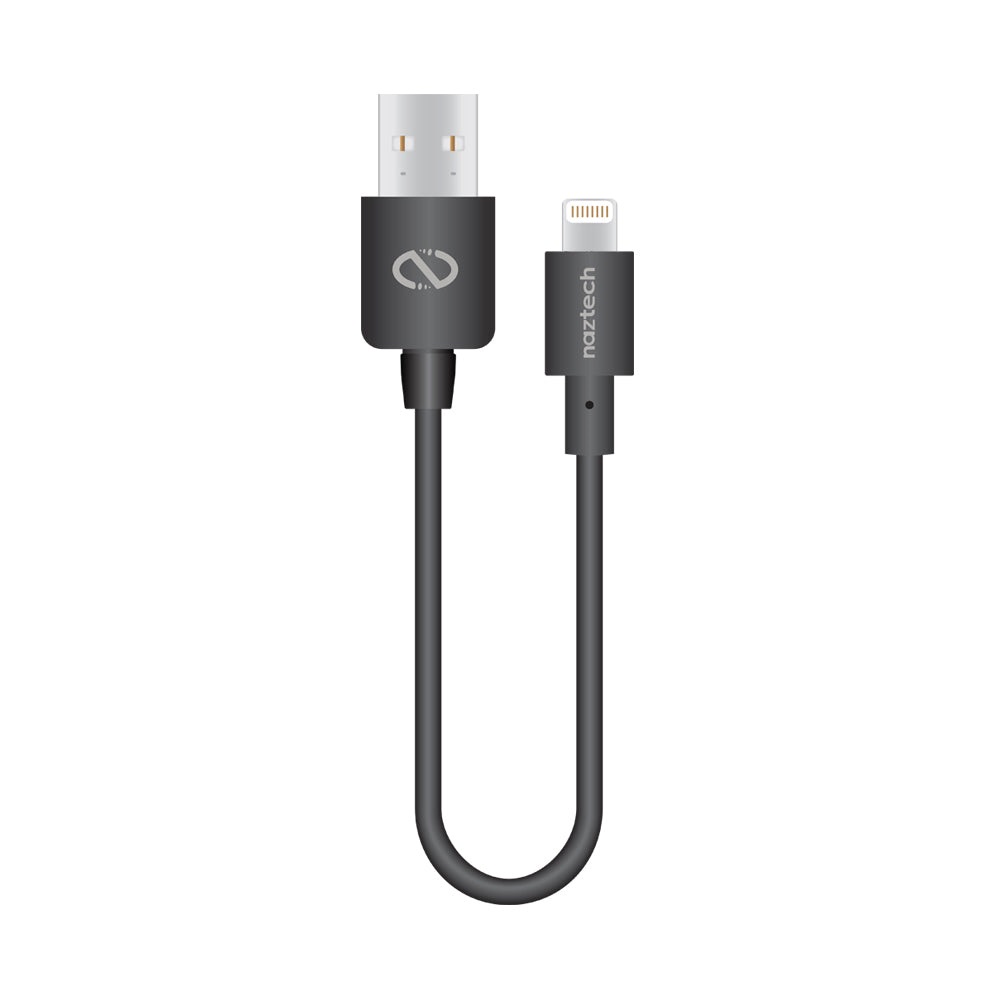 Picture of Naztech 13432-HYP 6 in. MFi Lightning Charge & Syncing USB Cable&#44; Black