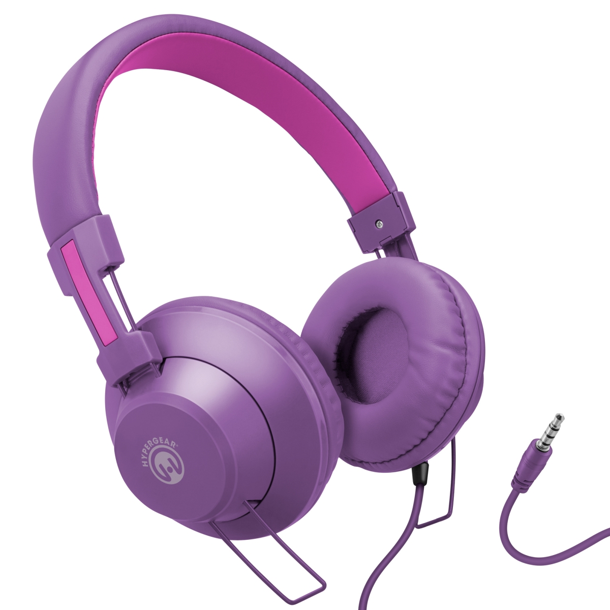 Picture of HyperGear 14080-HYP 3.5 mm V50 Headphones with Mic&#44; Purple & Pink