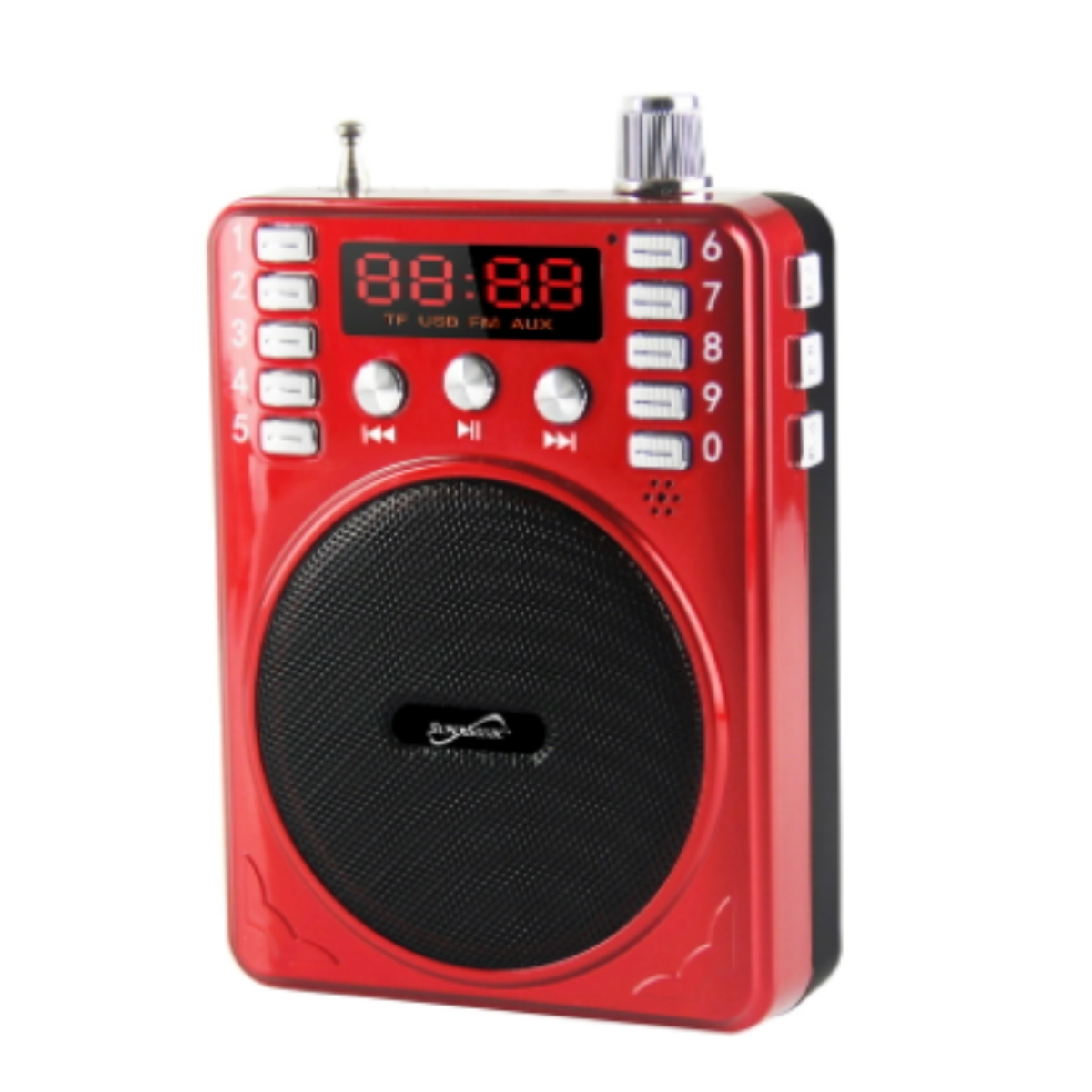 Supersonic SC-1443BT RED Bluetooth Portable PA System with LED Display & Multiple Inputs (SC-1443BT) RED -  Super Sonic Inc