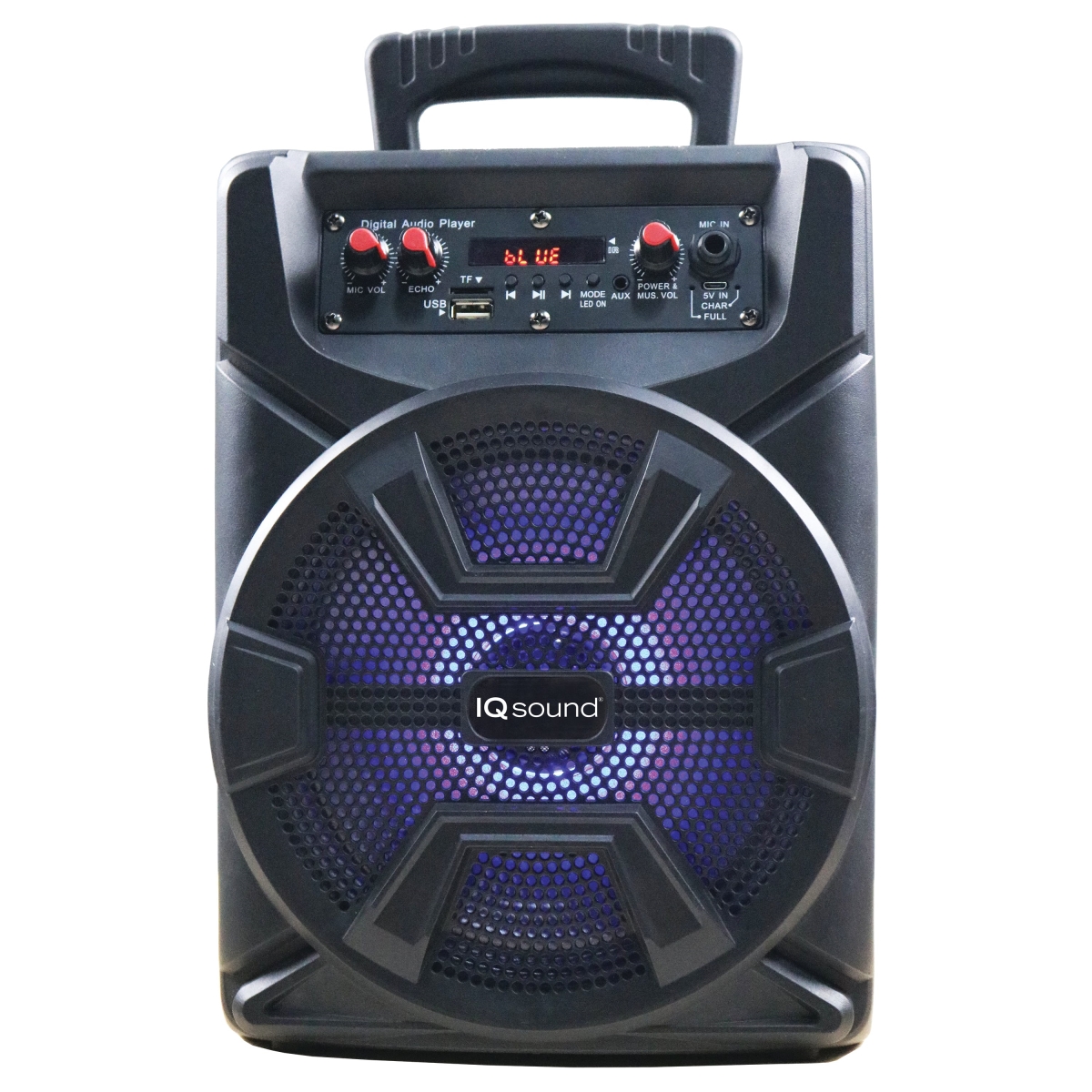Supersonic IQ-1478DJTWS 8' Tailgate Bluetooth Speaker with Fm Radio & Mic Input (IQ-1478DJTWS) Black -  Super Sonic Inc