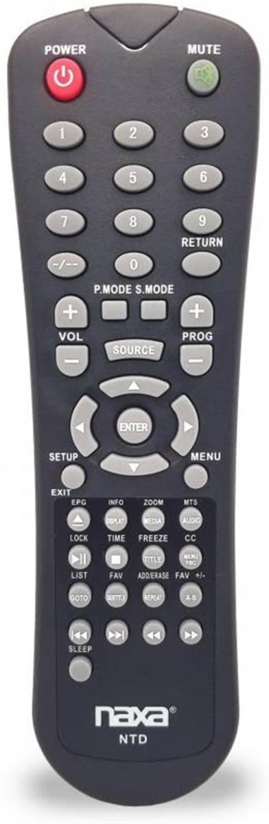 Picture of Naxa NA-Remote-NTD NAXA Original Replacement Remote Control for Naxa NT and NTD Model 12 Volt TVs and TV/DVD Combo Players