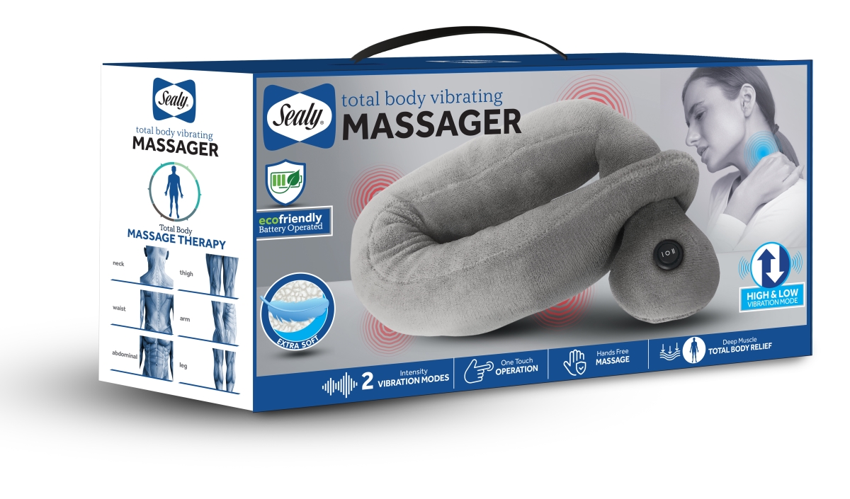 Picture of Sealy SL-HW-MA-104-GY-BYT Sealy Therapeutic Vibration Total Body Coverage Massage Pillow (MA-104)