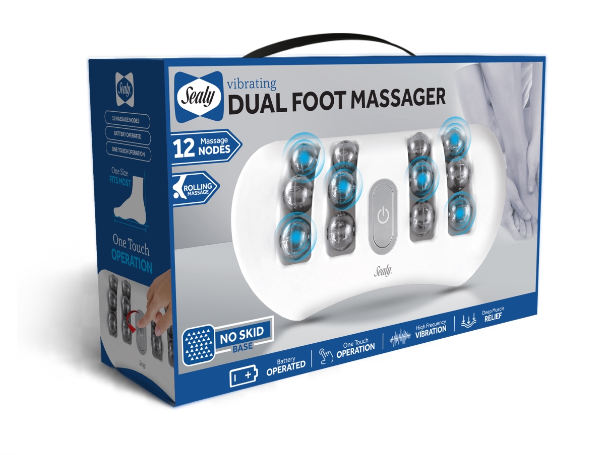 Picture of Sealy SL-HW-MA-141-WT-BYT Sealy Dual Vibrating & Rolling-Node Foot Massager (MA-141) White