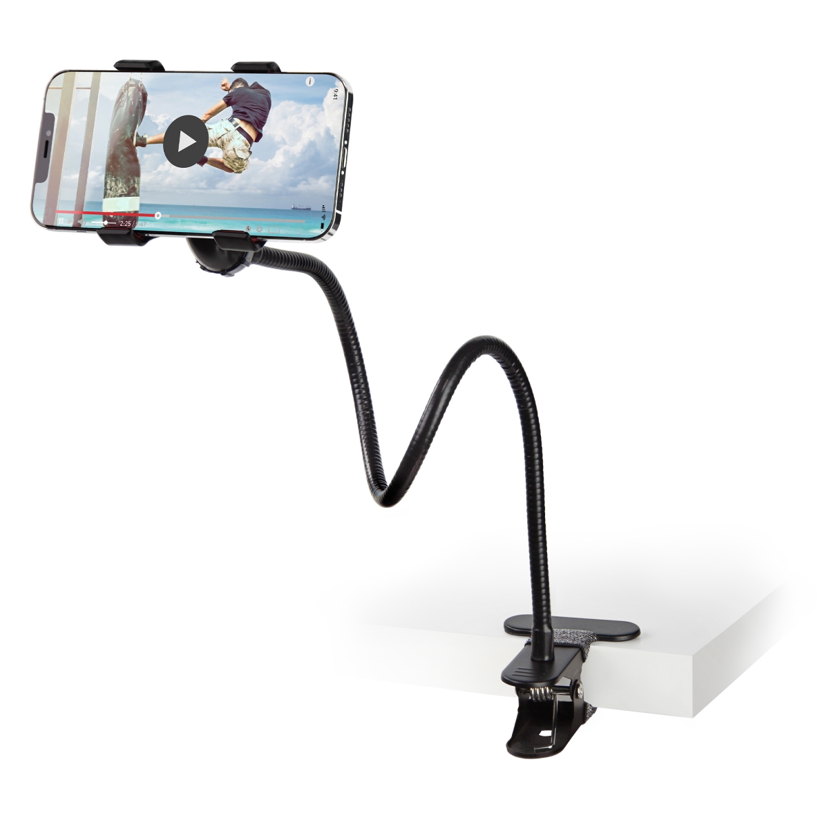 Picture of Hypercel 15552-HYP HyperGear ClipGrip Flexible Hands-Free Phone Mount with 360 Rotation (15552-HYP) Black