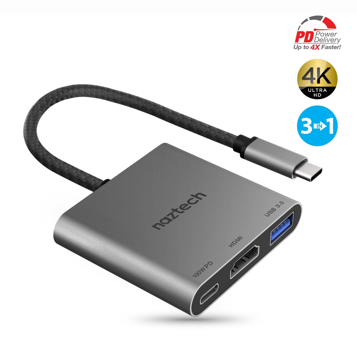 Portable MaxDrive 3100W Universal USB-C Hub () Grey