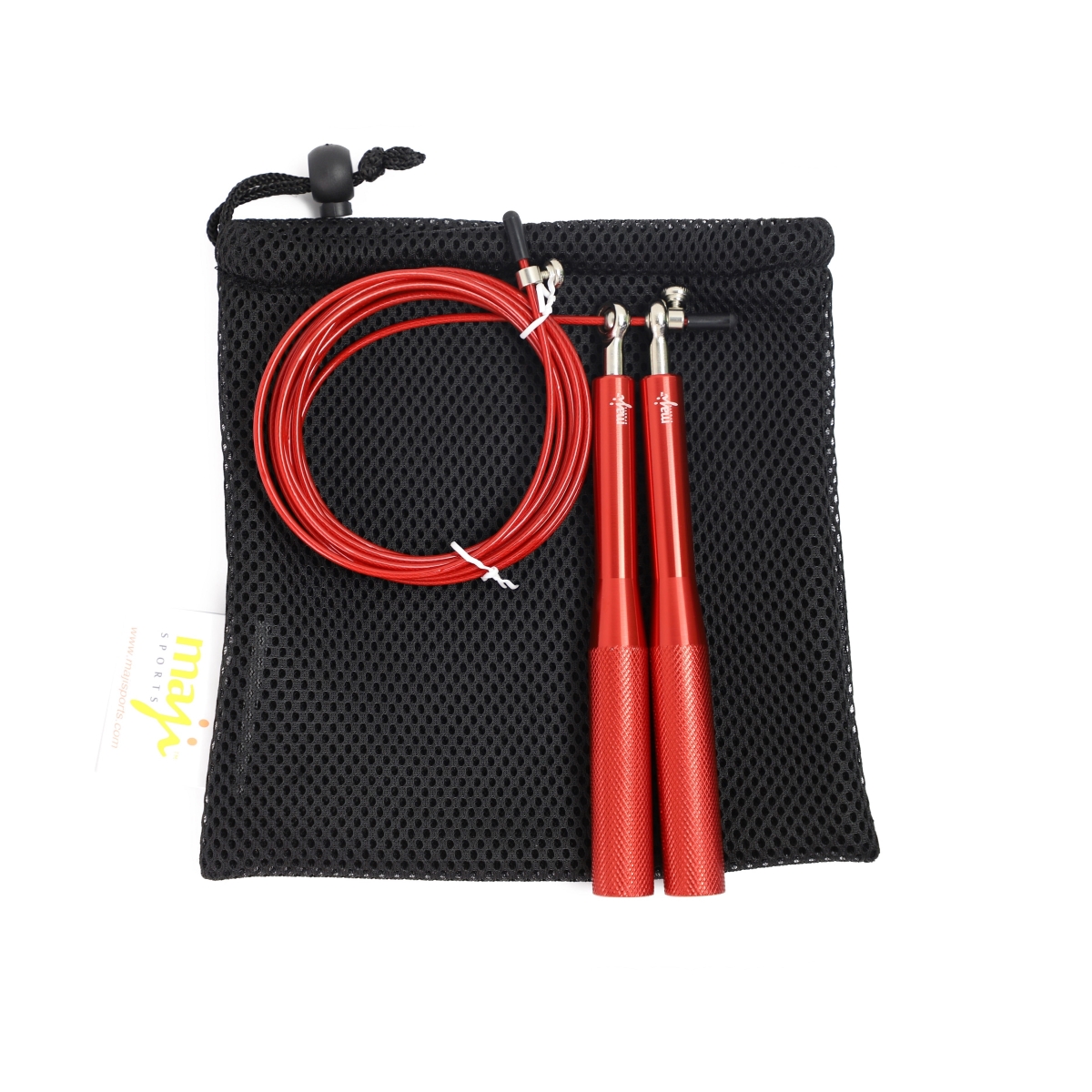 Picture of Maji Sports SZ11Red-MAJ High Speed Jump Rope with Aluminum Handles & Double Ball-Bearing System (SZ11Red-MAJ) Red