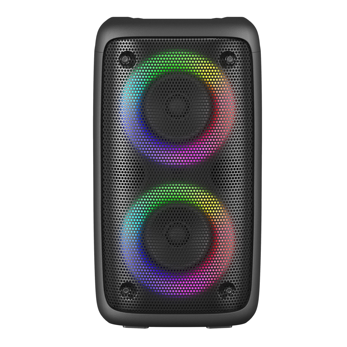 2 x 3' High Efficiency Speaker with LED Lights & Multi-Connectivity () Black