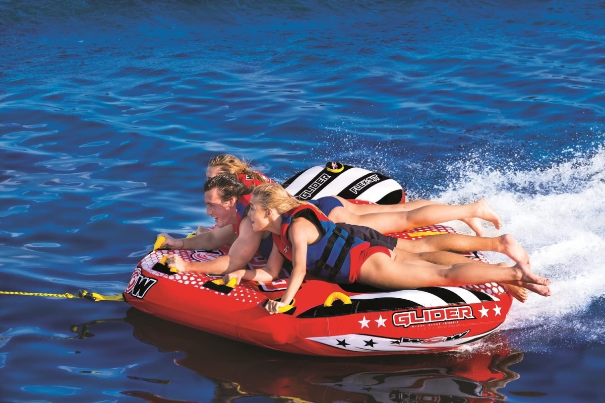22-WTO-3967-WOW WOW Sports Glider 3 Person 3P Towable with Flex Seating -  WOW Watersports