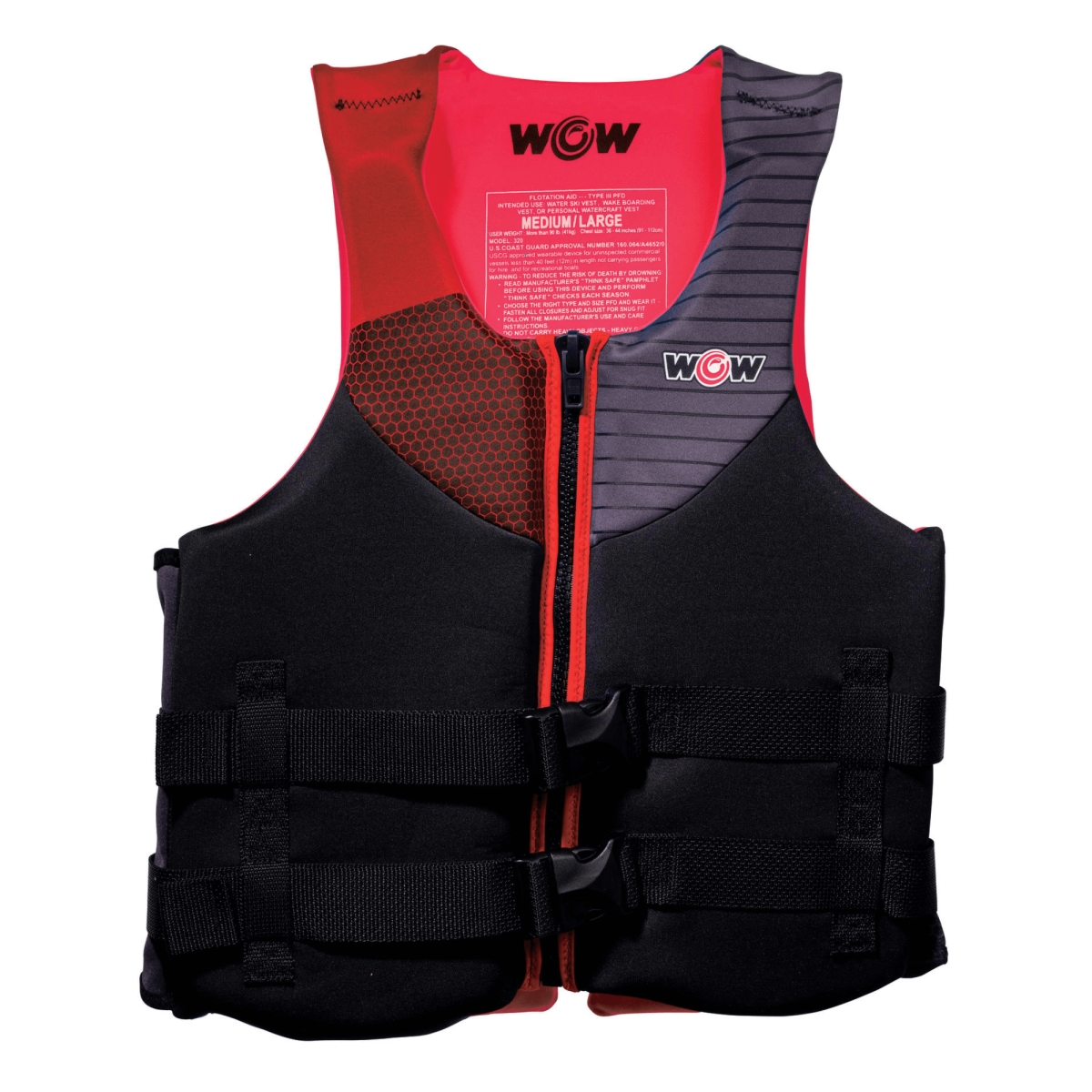 23-WLV-4966-WOW WOW Sports Feel Good Dual Sized Evoprene PFD Personal Floatation Device for Adults