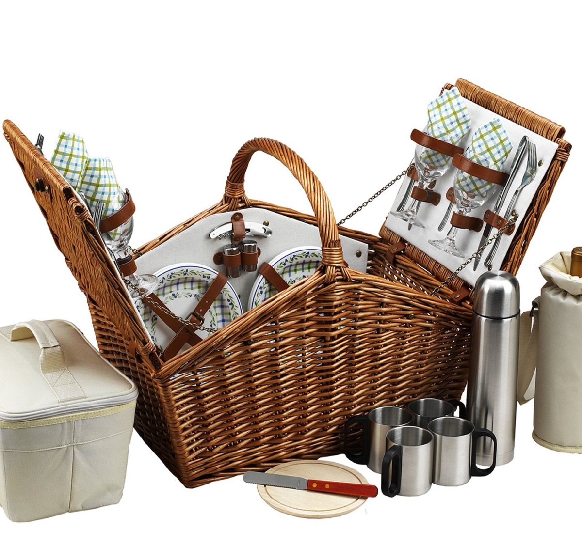 Picture of Picnic at Ascot 705C-G-PAA Picnic at Ascot Huntsman Basket with Service for 4 & Coffee Set (705C) - Gazebo