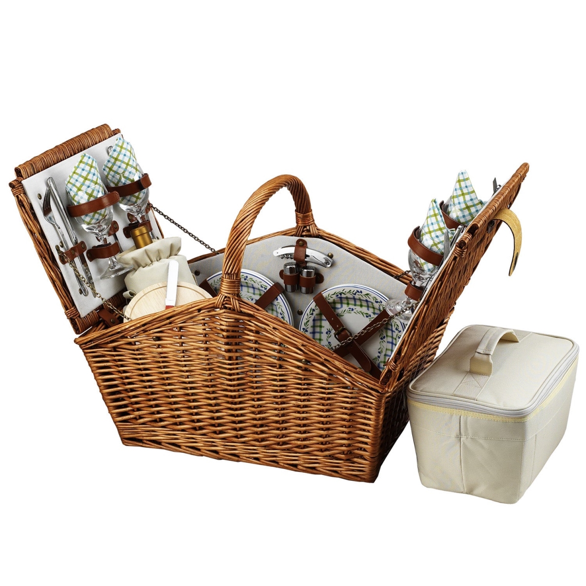 Picture of Picnic at Ascot 705-G-PAA Picnic at Ascot Huntsman Basket with Service for 4 (705) - Gazebo