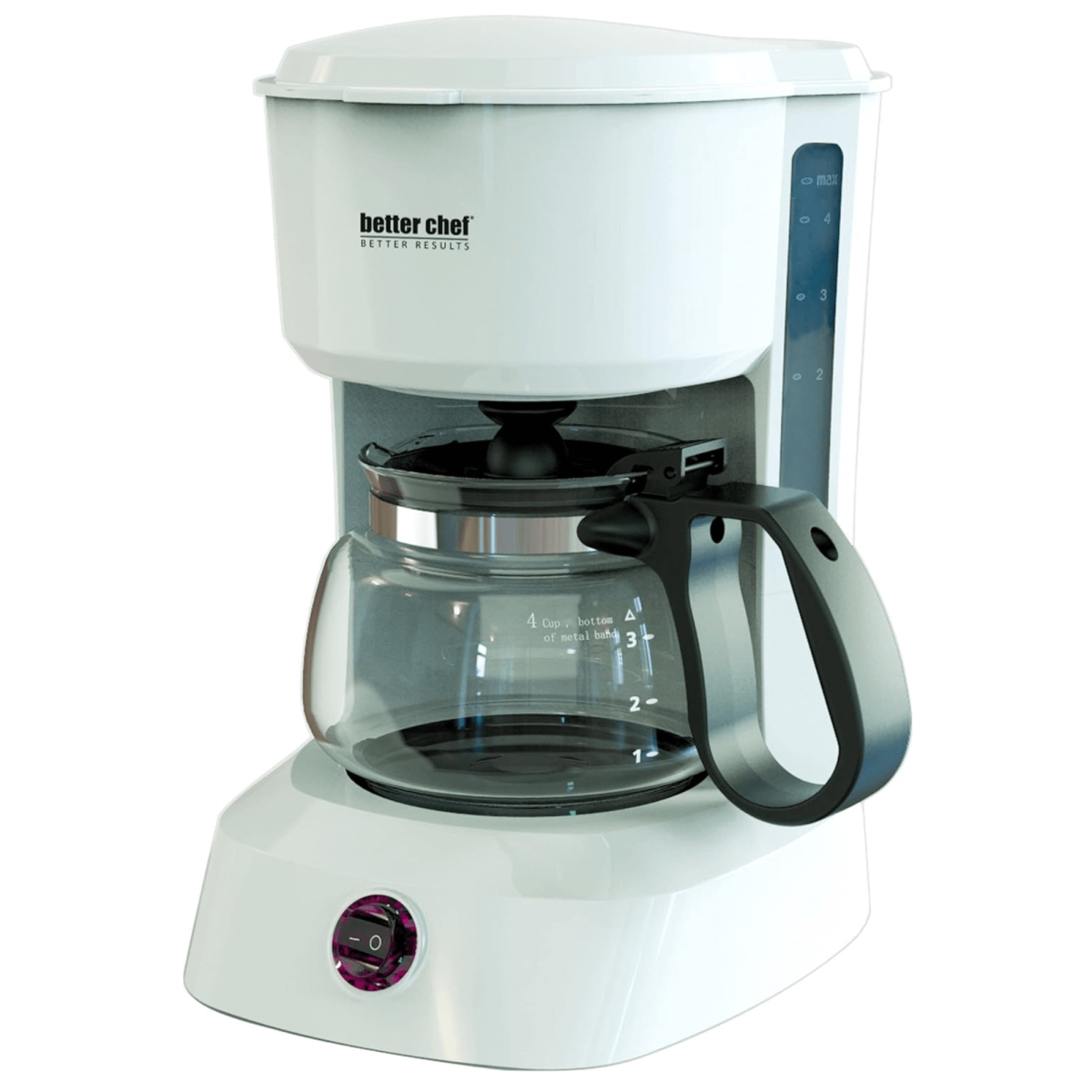 Picture of Better Chef IM-105W-4CUP-CP Better Chef 4-Cup Coffeemaker with Grab-A-Cup Feature - White