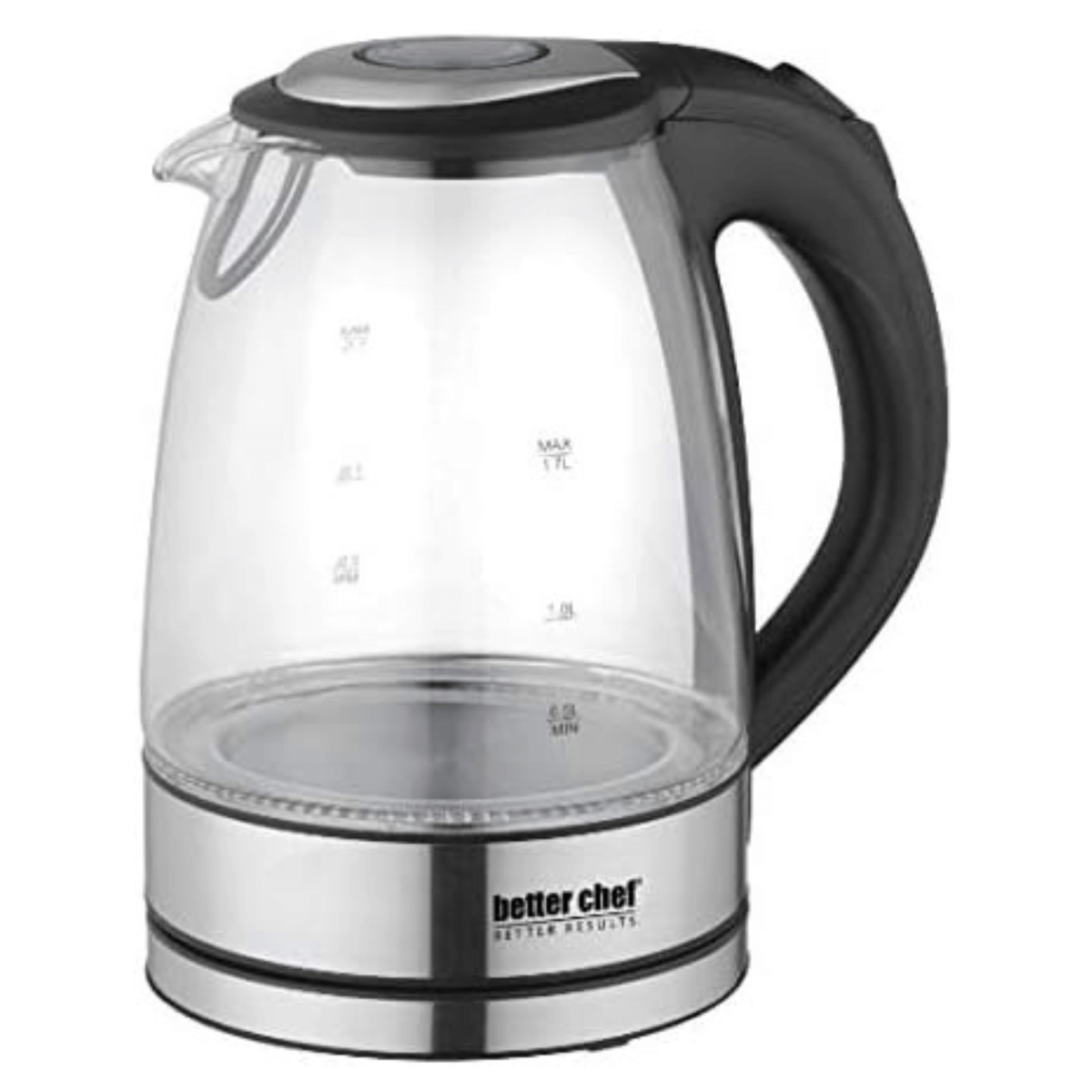 Picture of Better Chef IM-178S-CP Better Chef 1500W 7-Cup Cordless Electric Borosilicate Glass Kettle with 360 Degree Swivel Base