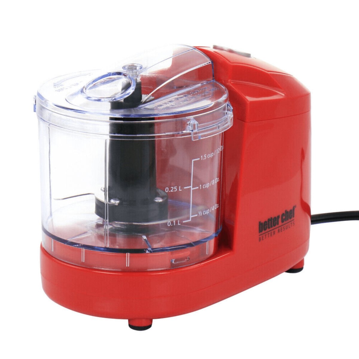 Picture of Better Chef IM-842R-CHOP-CP Better Chef 1.5-Cup Mini Chopper Food Processor - Red