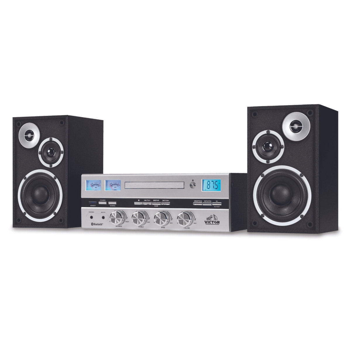 Naxa -VIC  Milwaukee II Desktop Bluetooth CD Stereo System - Victor VDTS-4450-SL