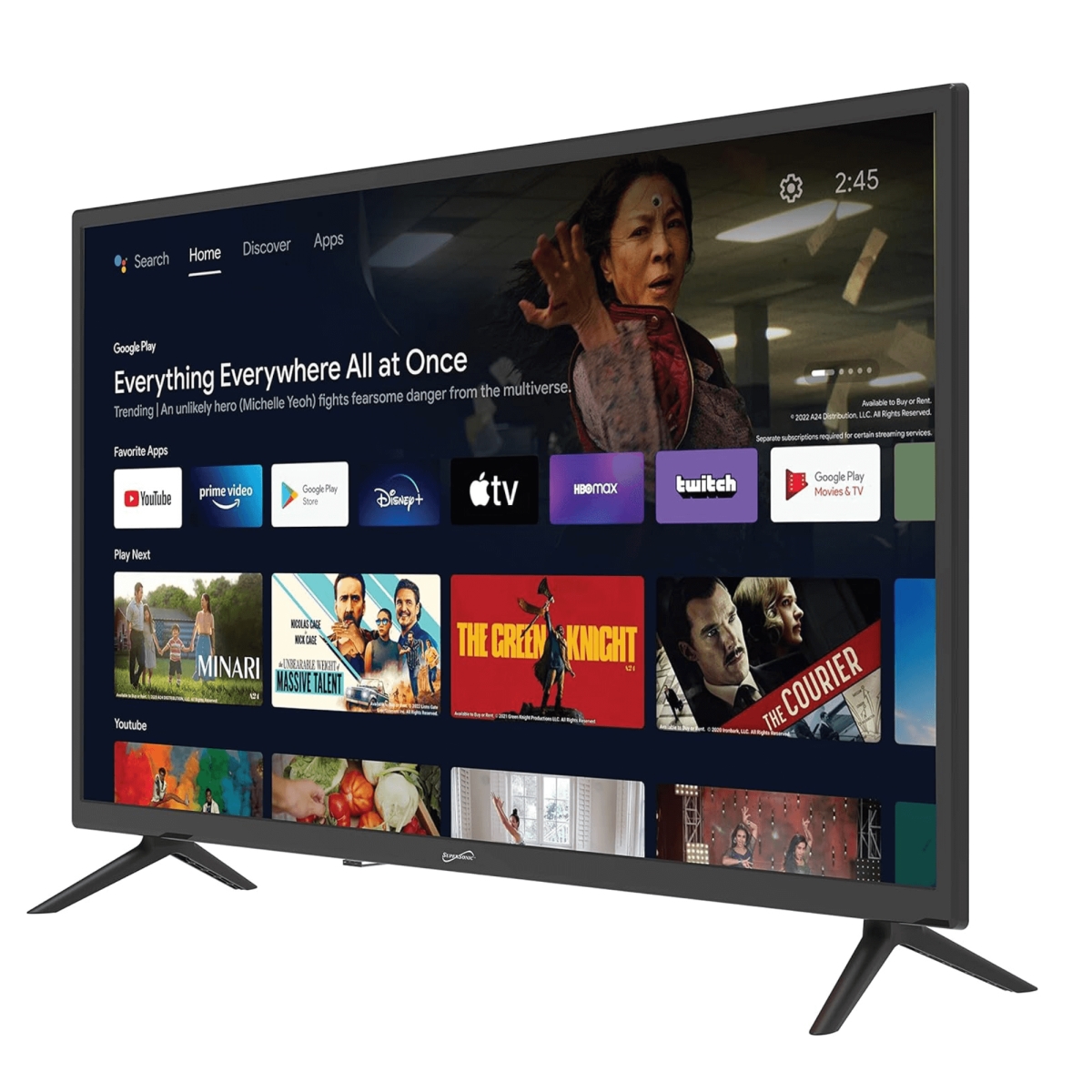 Supersonic SC-3250GTV Supersonic Smart 32-inch FHD DLED TV with Google Assistant