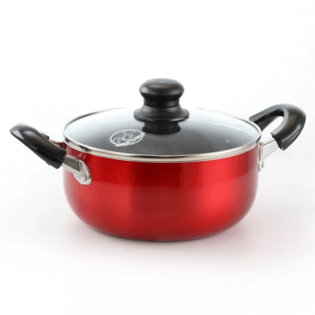Picture of Better Chef D302R-CP Better Chef 3-Quart Metallic Red Aluminum Dutch Oven with Glass Lid