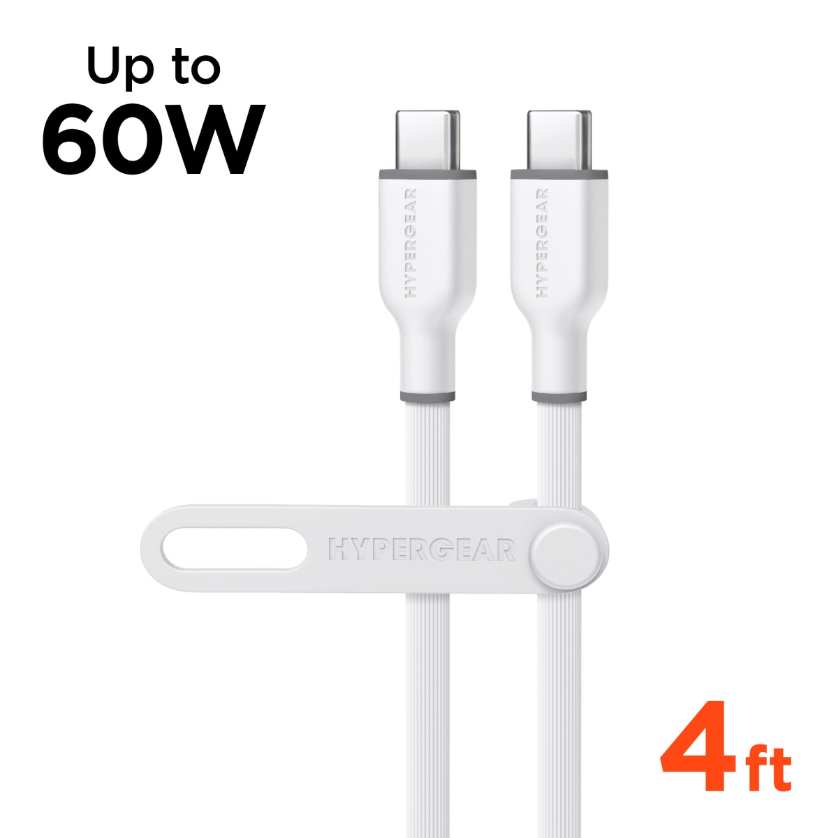 15990-HYP  Flexi PRO USB-C to USB-C Cable 4ft - White