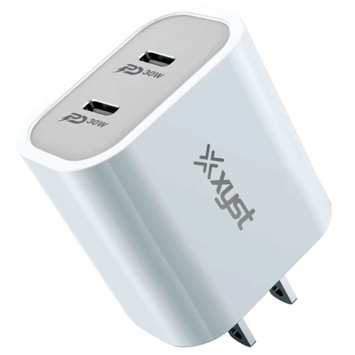 XYS-312CACWT-BOW  30-Watt Dual USB-C Wall Charger