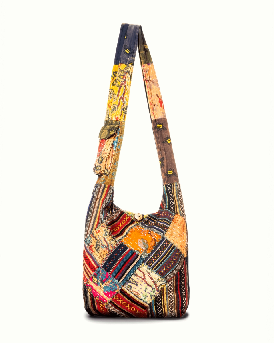 KC-714-HB  Quilted Patchwork Hobo Bag