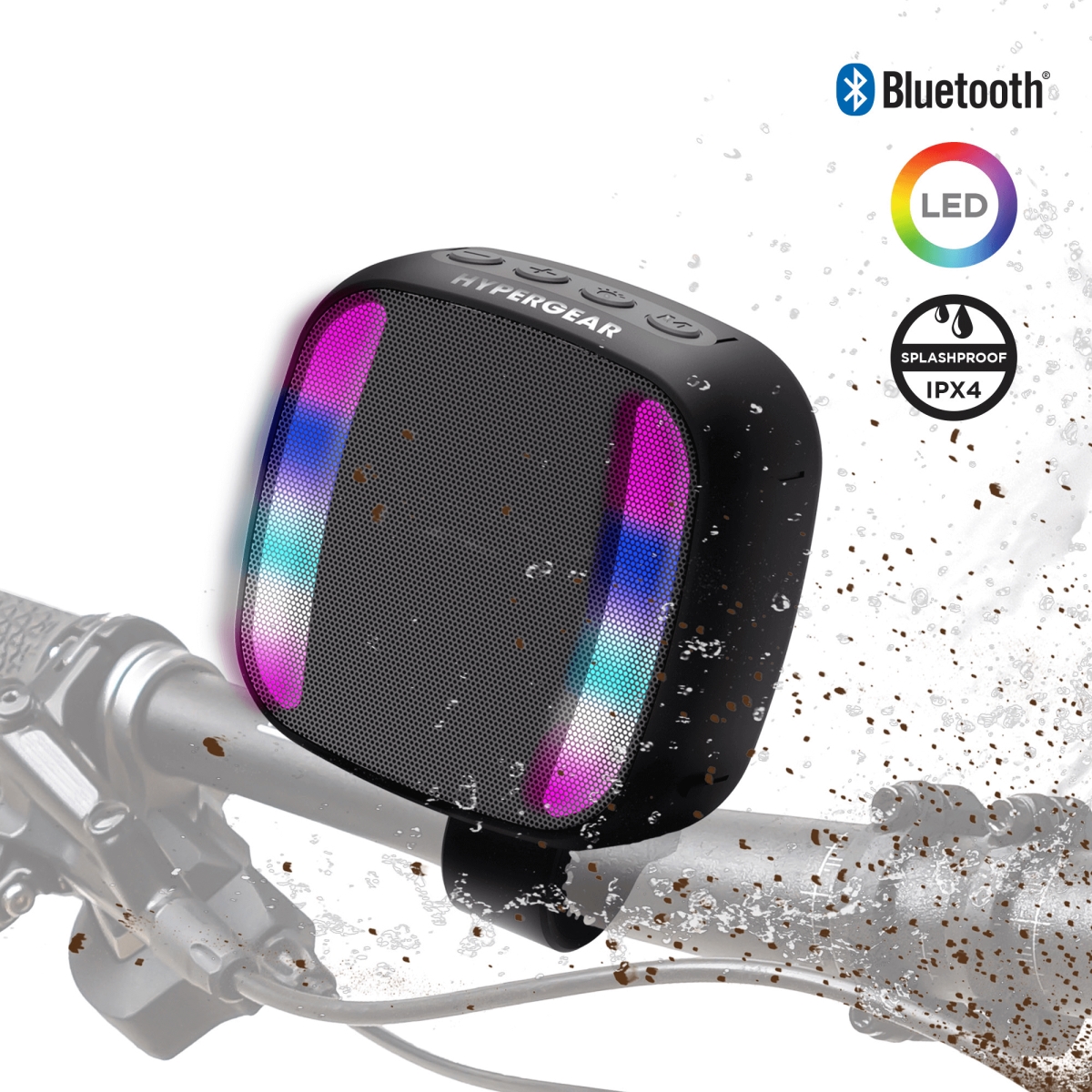 16071-HYP  Spin Cycle LED Wireless Bike Speaker