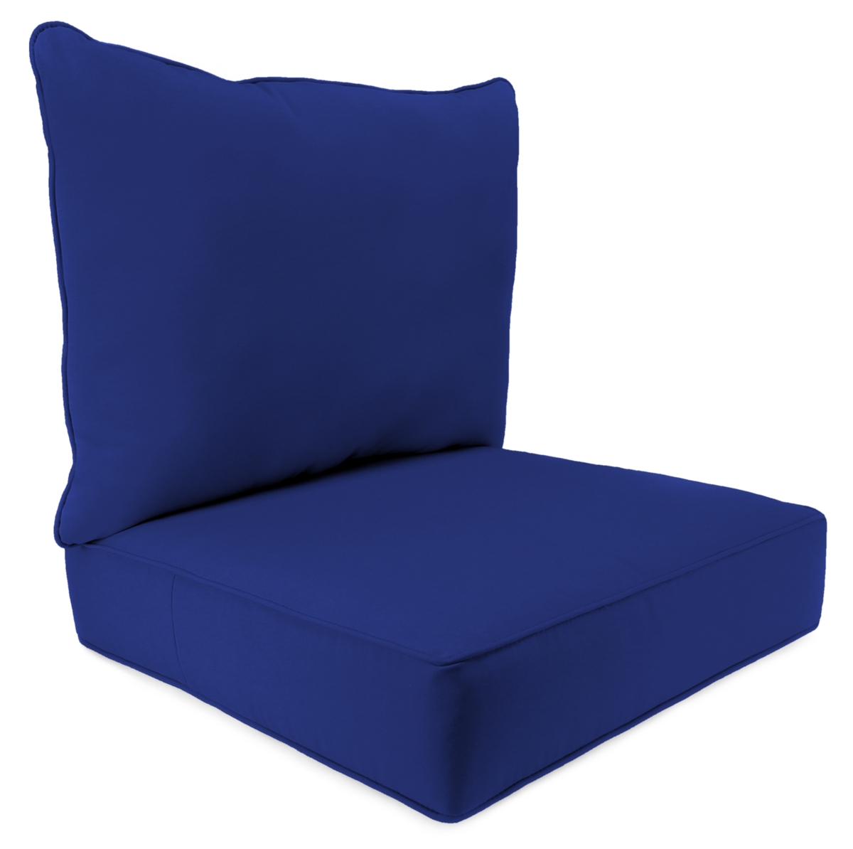 Jordan Manufacturing 9740PK1-2427D Outdoor Deep Seat Chair Cushion, Veranda Cobalt - 2 Piece