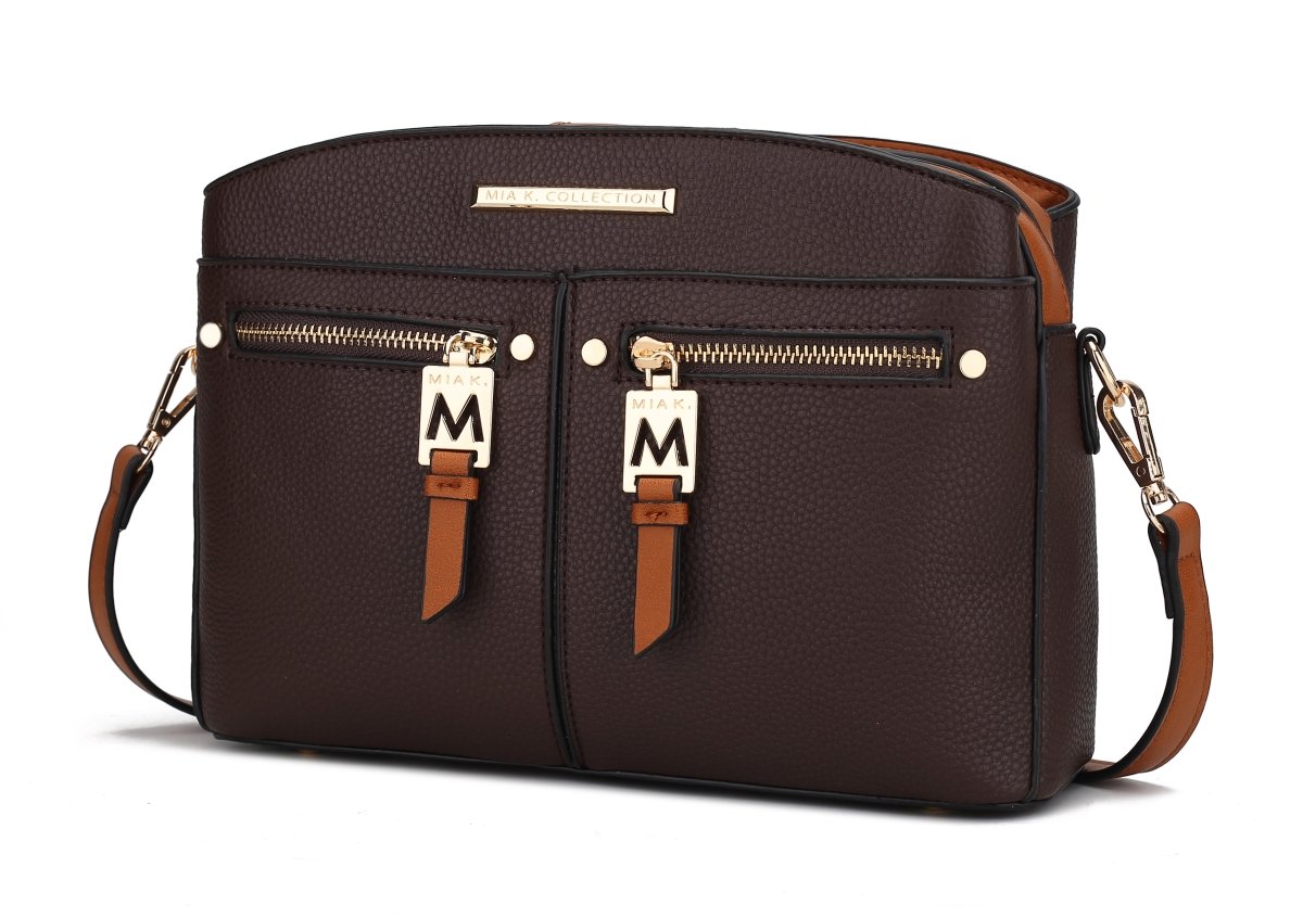 MKF-X703COF-COG Zoely Cross-body Bag, Coffee & Cognac -  MKF Collection by Mia K.