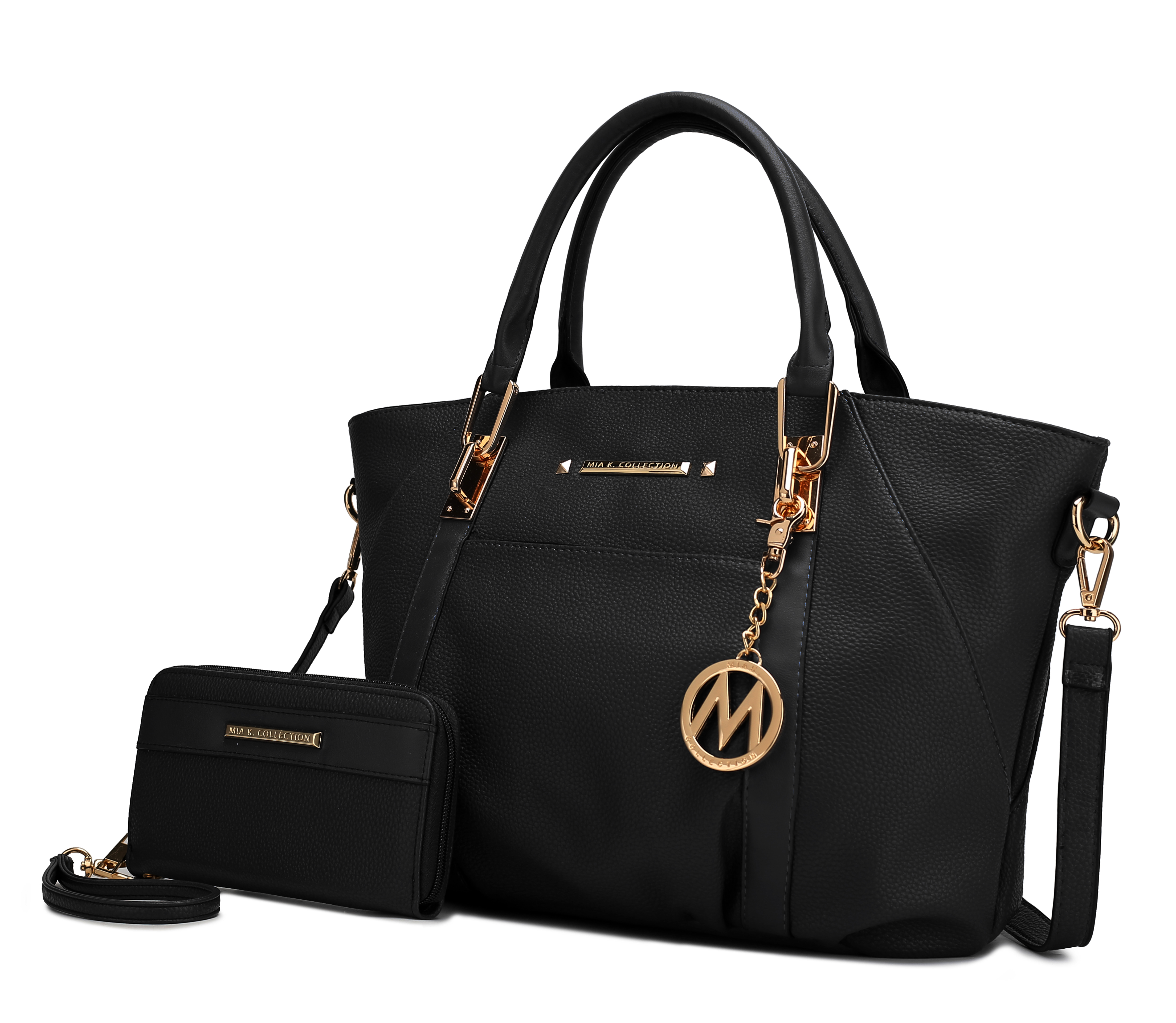 Picture of MKF Collection MKF-SKC-X413BK Darielle Satchel Bag with Wallet by Mia K.