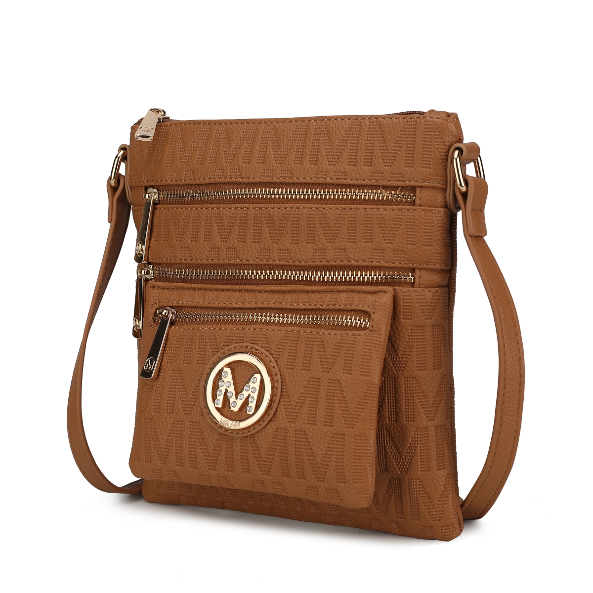 Picture of MKF Collection by Mia K. MKF-PU7762TN Jessy M Signature Crossbody Bag