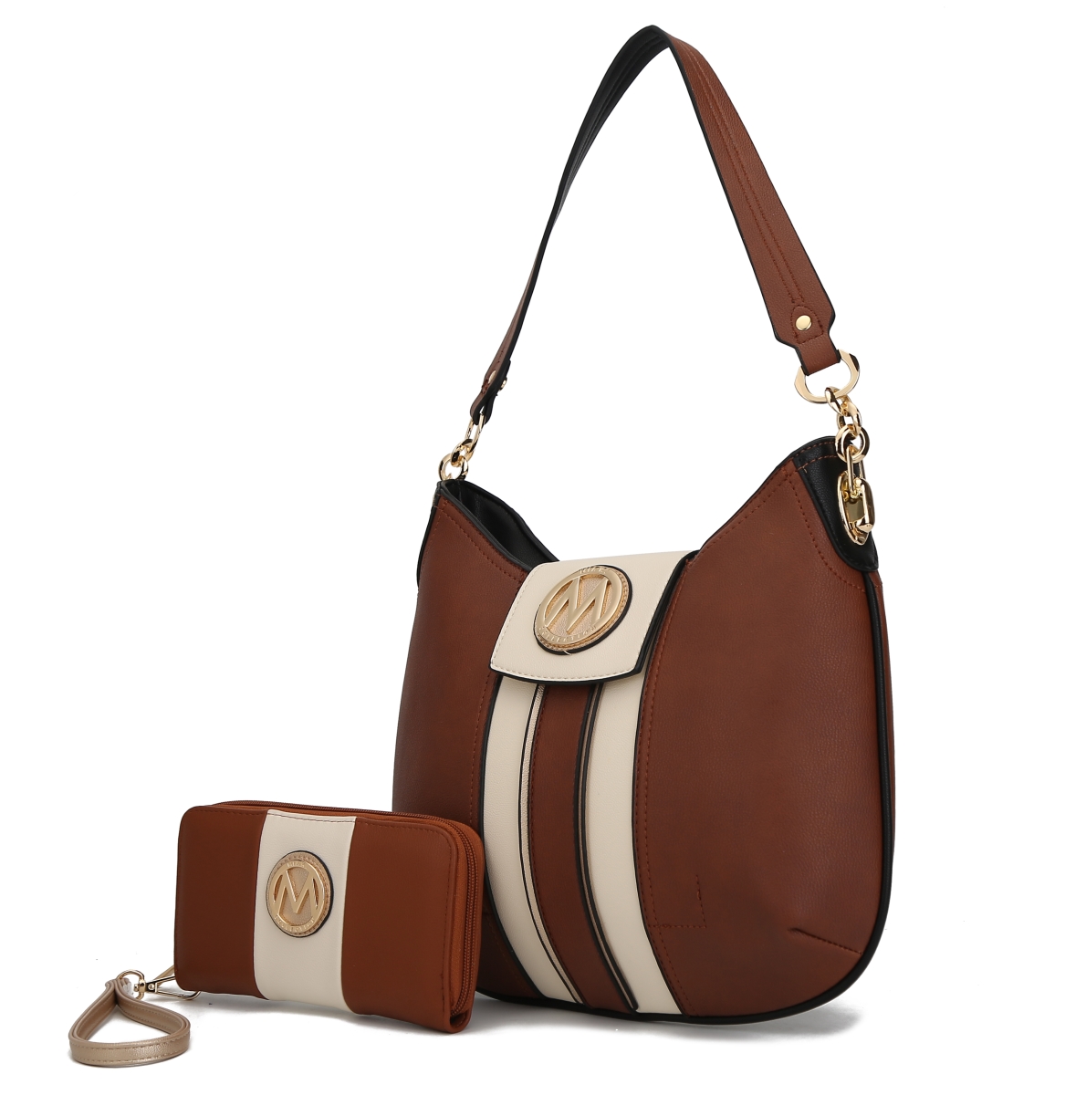 MKF-X459COG Torri Hobo Bag with Wallet, Cognac -  MKF Collection by Mia K.