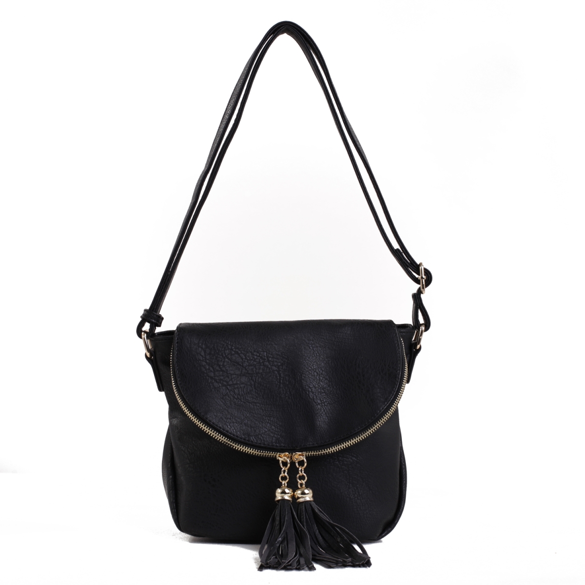 MKF Crossbody Bags for Women ? Small PU Leather Crossover Lady Fashion Shoulder Handbag ? Side Messenger Purse Black