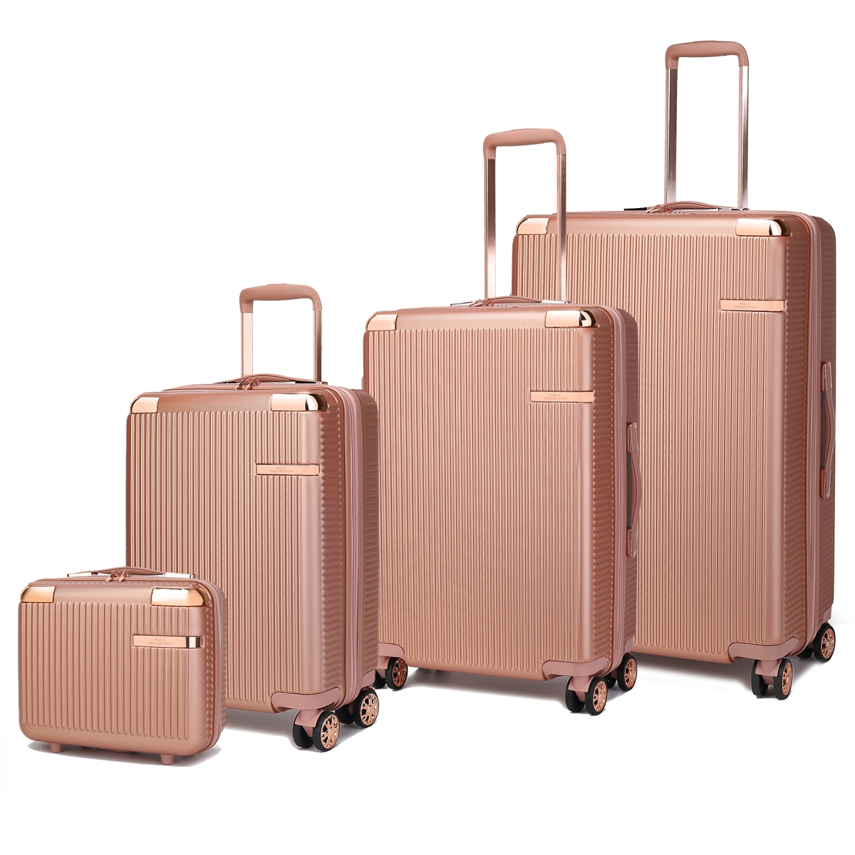 Picture of MKF Collection by Mia K. MKF-HR100RGL-4 Tulum Luggage Set&#44; Rose Gold - 4 Piece