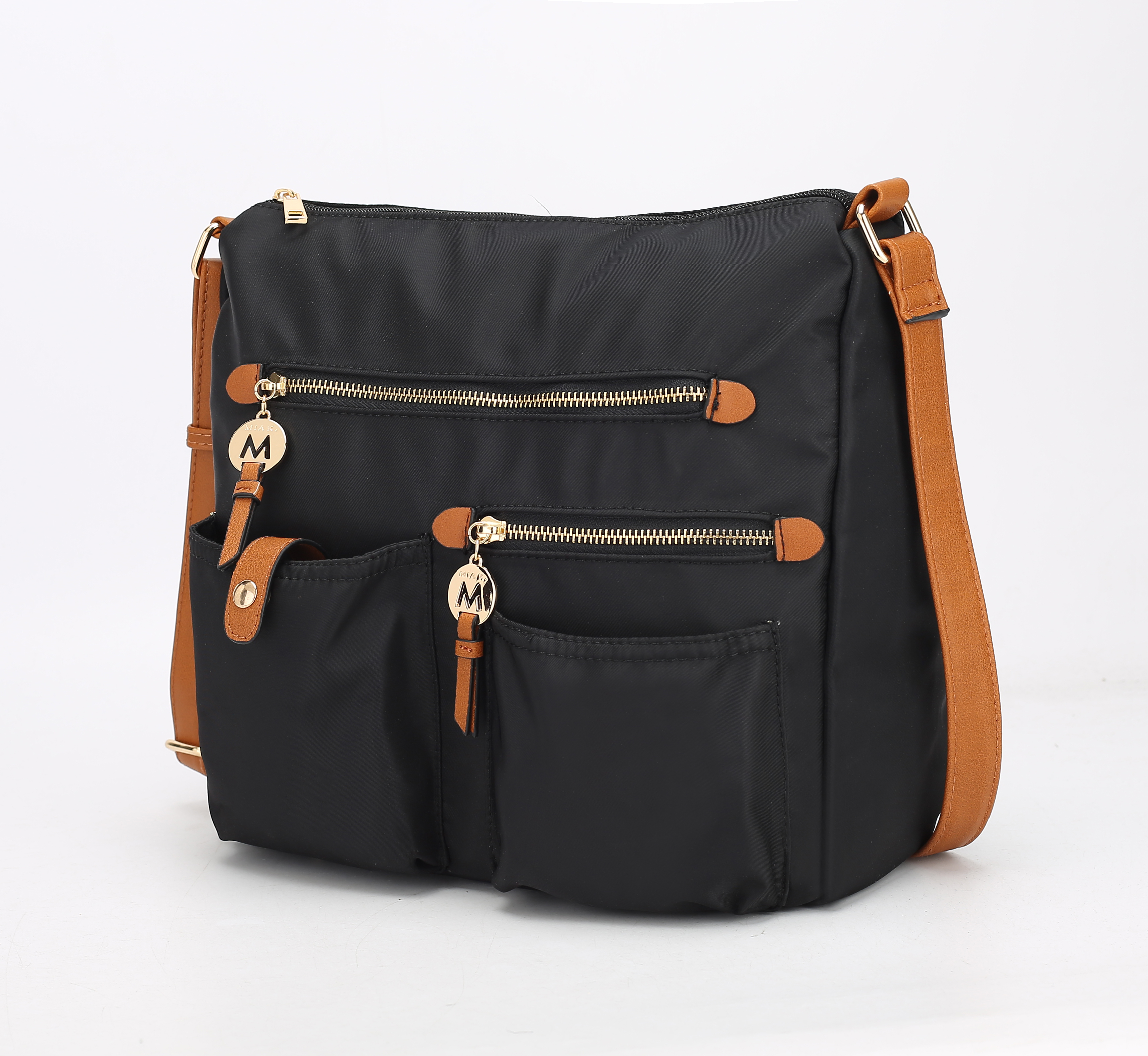 MKF Collection MKF-X638BK-COG Serena Color-Block Nylon Womens Shoulder Bag by Mia K -  MKF Collection by Mia K.