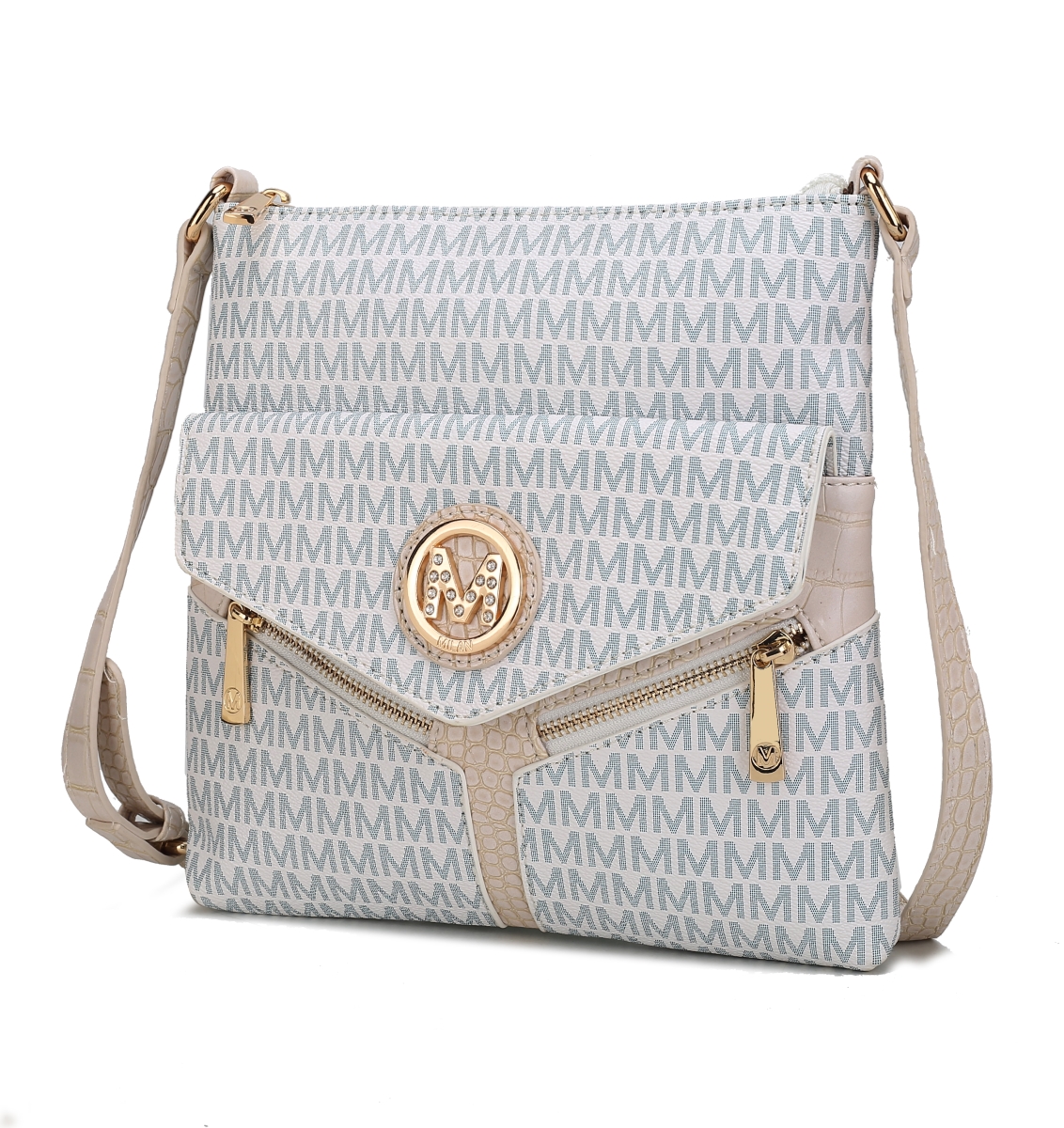 Picture of MKF Collection by Mia K. MKF-UM5526WH Cecilia Crossbody Bag
