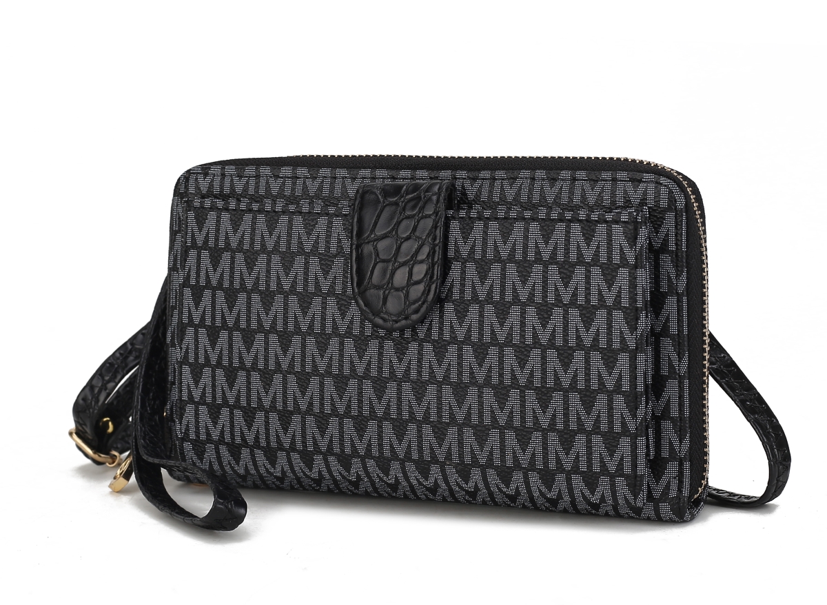 Picture of MKF Collection by Mia K. MKF-UM5527BK Olga Smartphone and Wallet Convertible Crossbody Bag