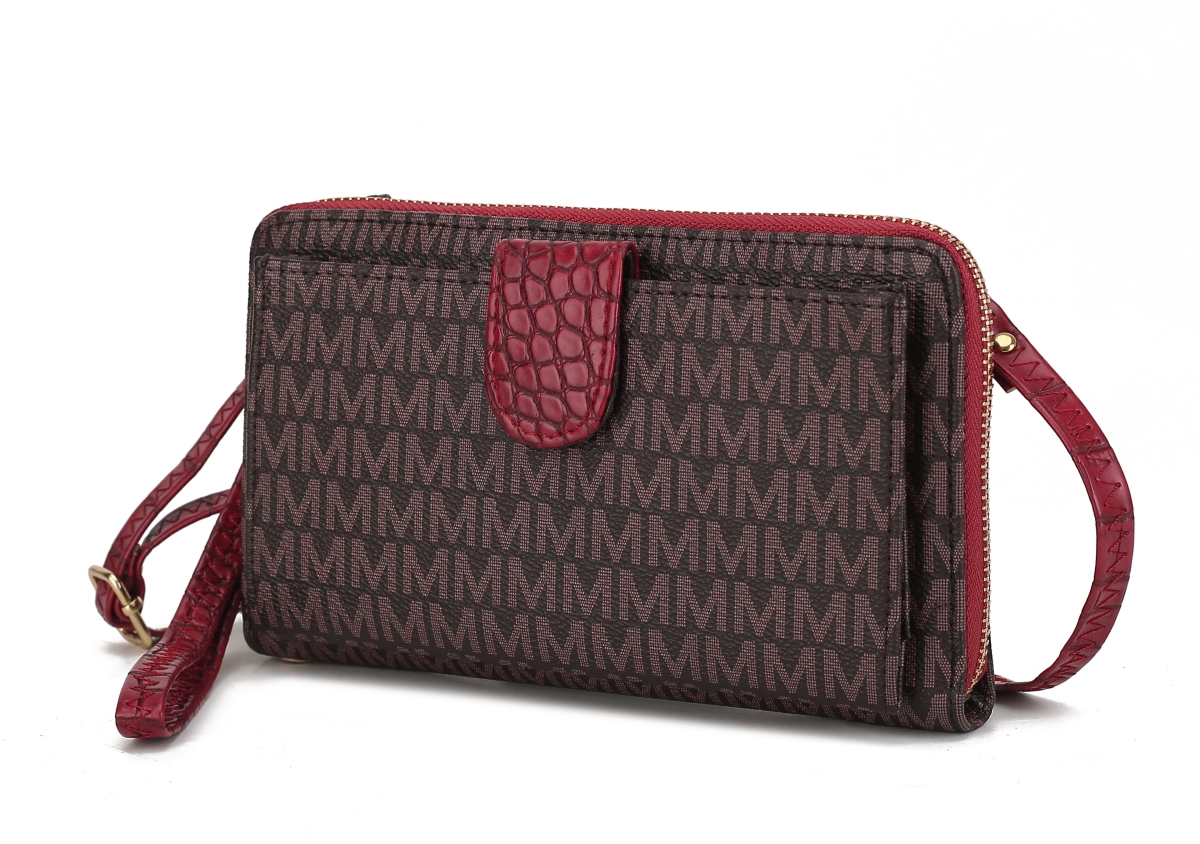 Picture of MKF Collection by Mia K. MKF-UM5527RD Olga Smartphone and Wallet Convertible Crossbody Bag