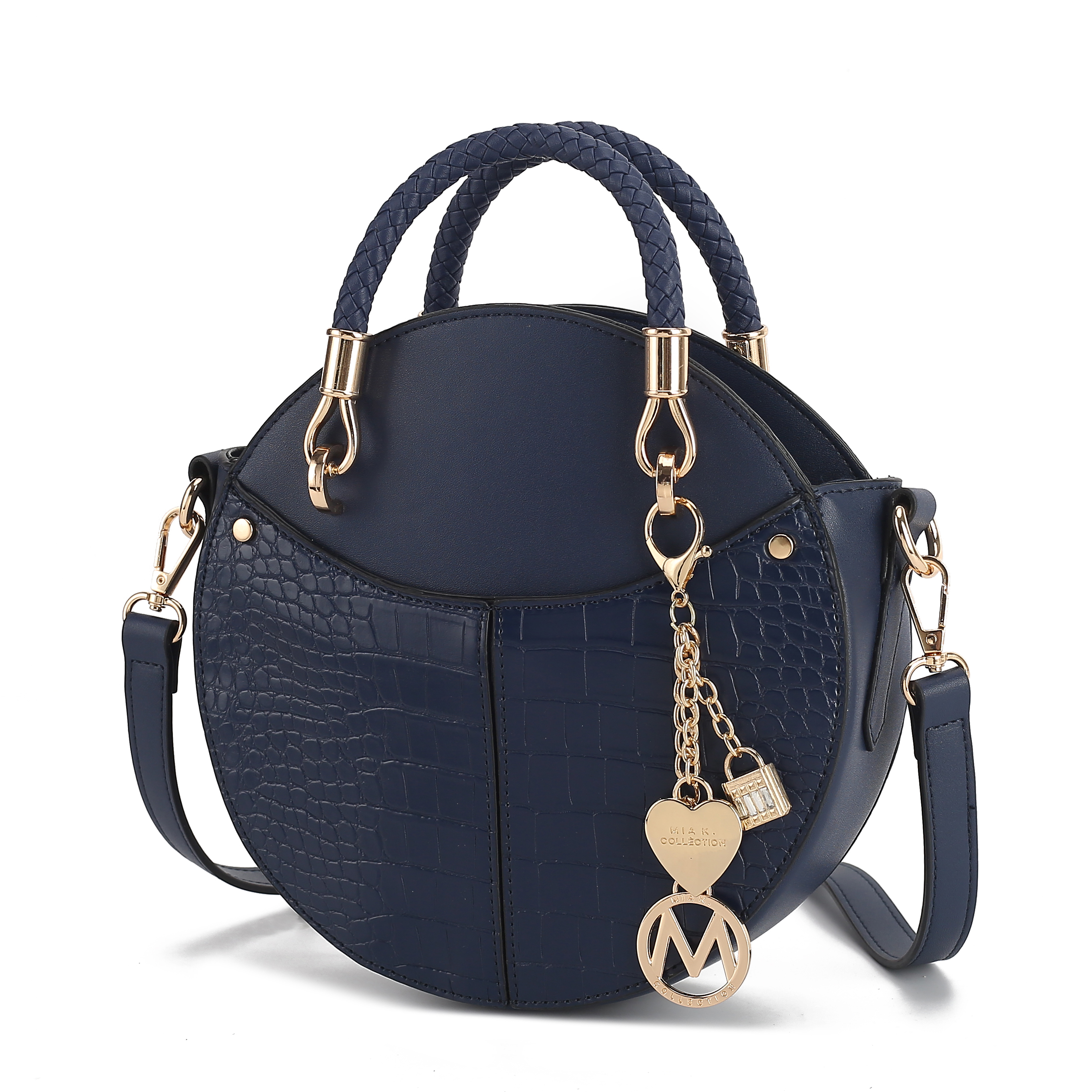 Picture of MKF Collection by Mia K. MKF-CR-X541NV Nobella Croco Cross-body