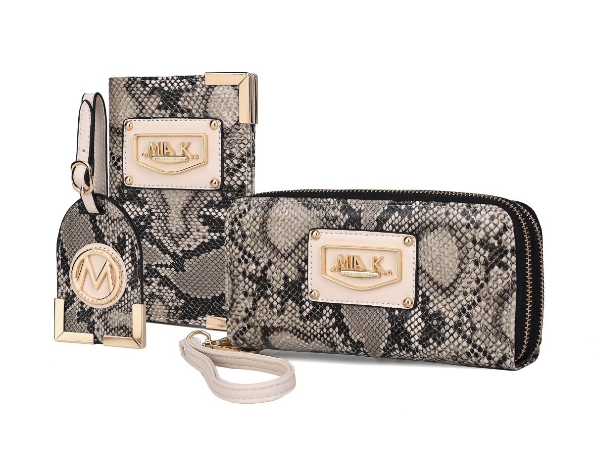 Picture of MKF Collection by Mia K. MKF-CB-X265BG Darla Snake Travel Gift Set 3 pieces