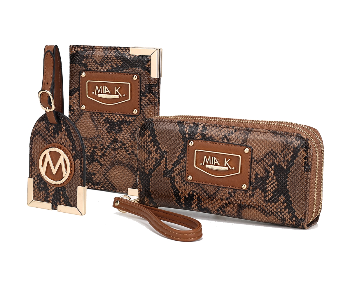 Picture of MKF Collection by Mia K. MKF-CB-X265COG Darla Snake Travel Gift Set 3 pieces