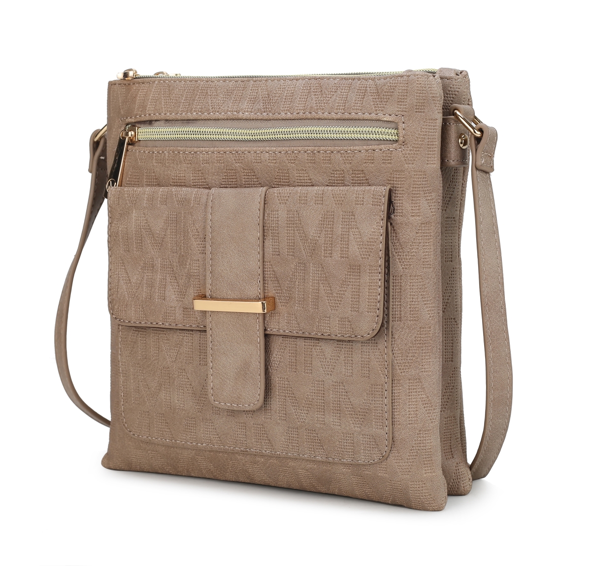 Picture of MKF Collection by Mia K. MKF-PU7797TP Janni Signature Embossed Crossbody Bag