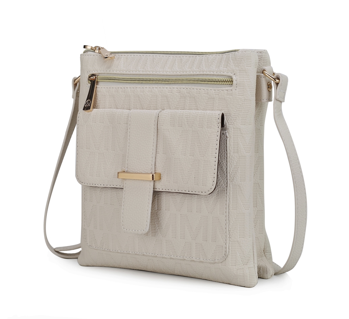 Picture of MKF Collection by Mia K. MKF-PU7797BG Janni Signature Embossed Crossbody Bag