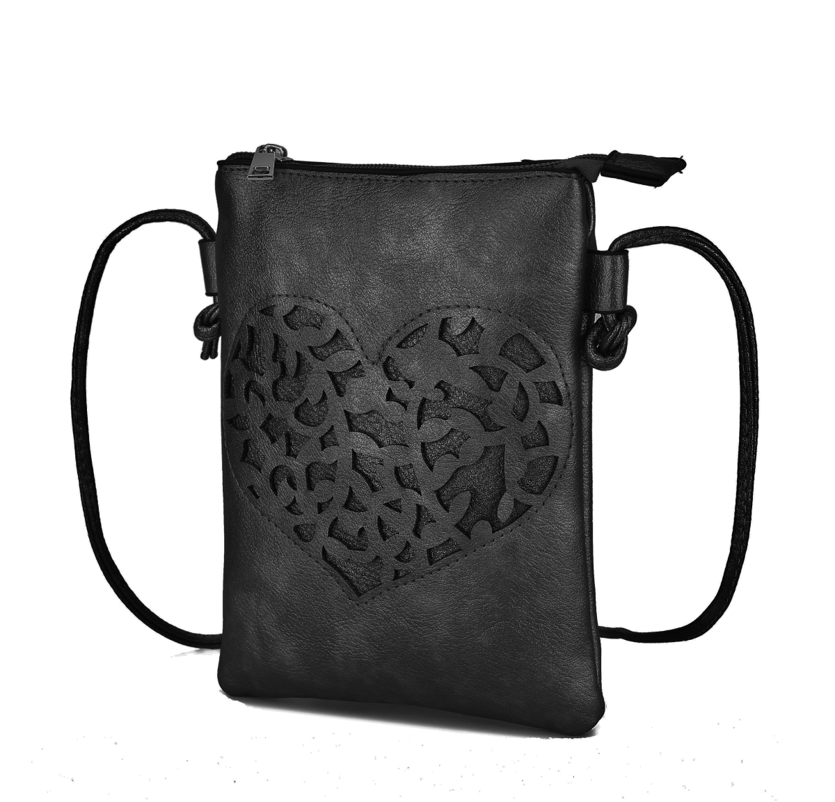 Picture of MKF Collection by Mia K. MKF-HG173BK Heartly Crossbody Bag