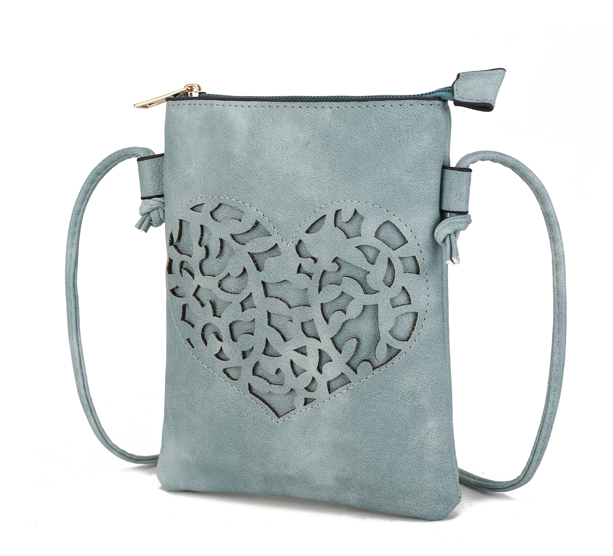 Picture of MKF Collection by Mia K. MKF-HG173BLU Heartly Crossbody Bag
