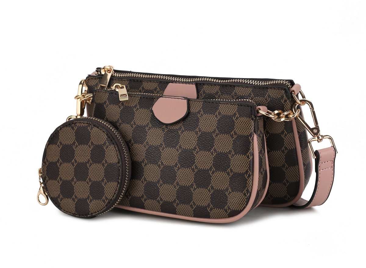 Picture of MKF Collection by Mia K. MKF-2579MV Evanna Crossbody Bag, Mauve - 3 Piece