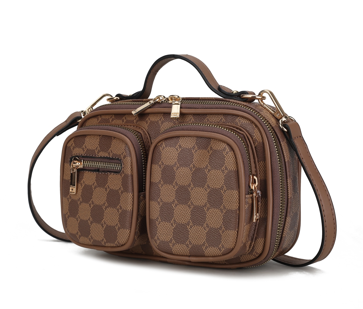 Picture of MKF Collection by Mia K MKF-2690TP Jolene Crossbody Bag, Taupe