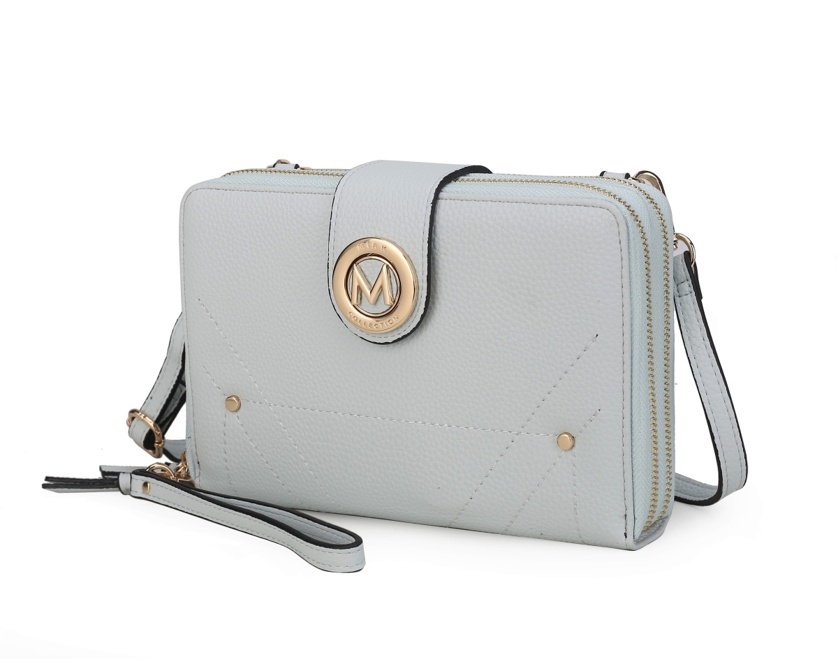 Picture of MKF Collection MKF-WOS100BBLU Sage Cell-phone - Wallet Crossbody Bag with Optional Wristlet by Mia K.