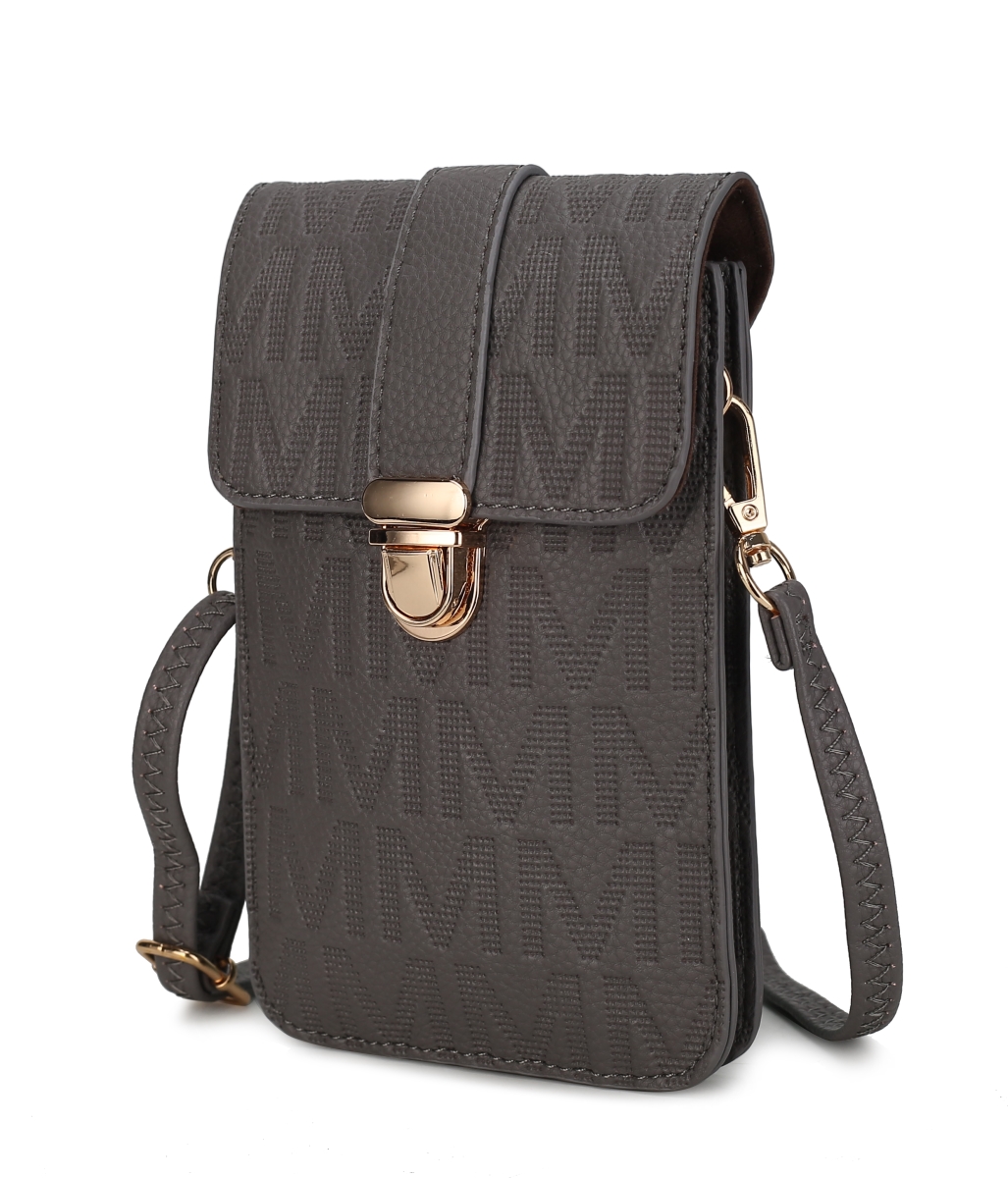 Picture of MKF Collection by Mia K. MKF-PU7768GRY Ulla Signature XL Phone Wallet Crossbody